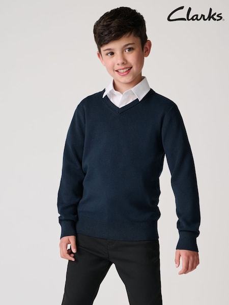 Clarks Navy Unisex Knitted School Jumper (AU5532) | R$ 120 - R$ 190