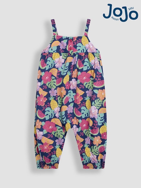 Sininen Fruit Kukallinen  - Jojo Maman Bébé Button Front Jumpsuit (AU5566) | €37 - €42