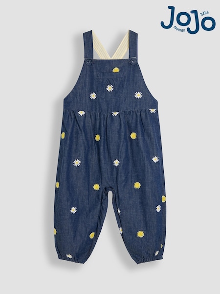 JoJo Maman Bébé Floral Print Embroidered Dungarees (AU5628) | 41 € - 43 €