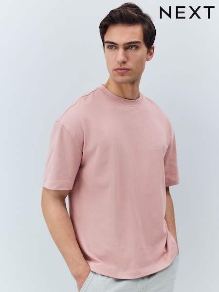 Pink Relaxed Fit Heavyweight T-Shirt (AU5631) | 79 QAR