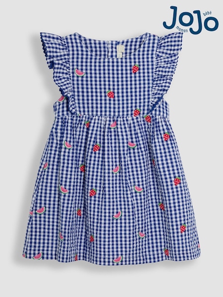 Blue Strawberry & Watermelon - Jojo Maman Bébé Besticktes hübsches Sommerkleid (AU5633) | 40 € - 45 €