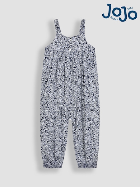 Bleumarin model floral - JoJo Maman Bébé Button Front Jumpsuit (AU5635) | 171 LEI - 194 LEI
