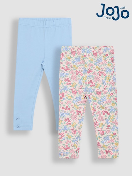 Floral azul - JoJo Maman Bébé Leggings 2 Pack (AU5732) | 34 € - 38 €