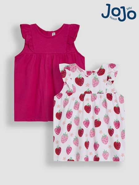 JoJo Maman Bébé 2-Pack Flutter Sleeve T-Shirts (AU5761) | 32 € - 37 €