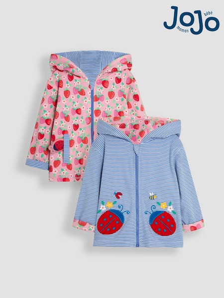 Божья коровка василькового цвета - Jojo Maman Bébé Dino Appliqué Reversible Hoodie (AU5764) | 17 740 тг - 19 710 тг