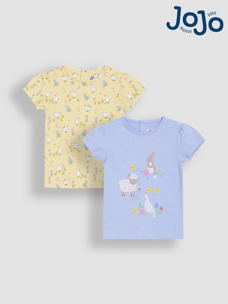 Grün Frühlingsszene - JoJo Maman Bébé Printed T-Shirts 2 Pack (AU5769) | 32 € - 37 €