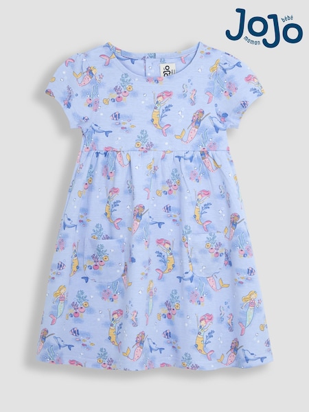 JoJo Maman Bébé Blue Mermaid With Pet In Pocket Dress (AU5803) | €26 - €30