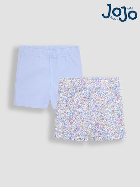 Azul con estampado de florecitas - JoJo Maman Bébé Shorts 2 Pack (AU5807) | 22 € - 27 €
