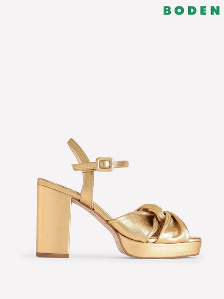 Boden Golden Twist Front Platform Sandals (AU5831) | AED378
