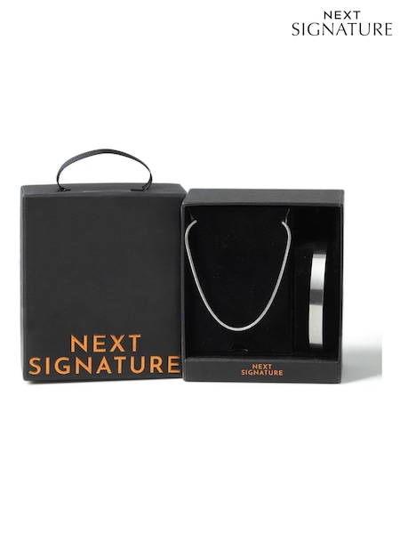 Stainless Steel Necklace and Bangle Gift Set (AU5835) | AZN 113
