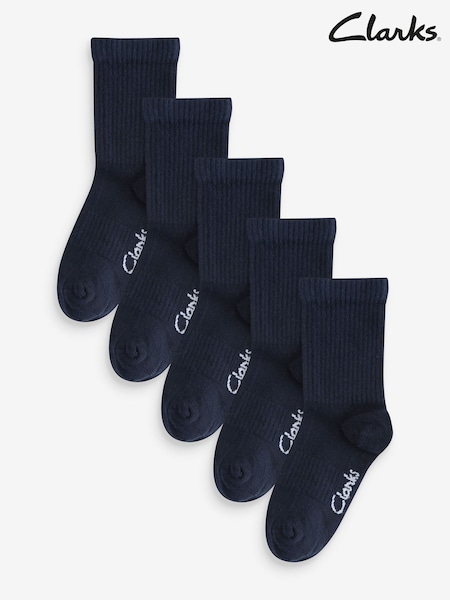 Clarks Navy Sporty School Socks 5 Pack (AU5889) | €13 - €14