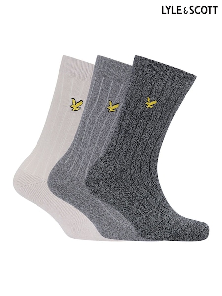 Lyle & Scott Black McGill  Winter Socks 3 Pack (AU6027) | €24