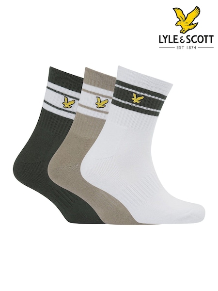 Lyle & Scott Green Grant Sports Socks 3 Pack (AU6064) | €24