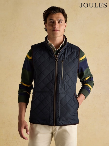 Bleumarin - Maynard Diamond Quilted Gilet (AU6120) | 514 LEI