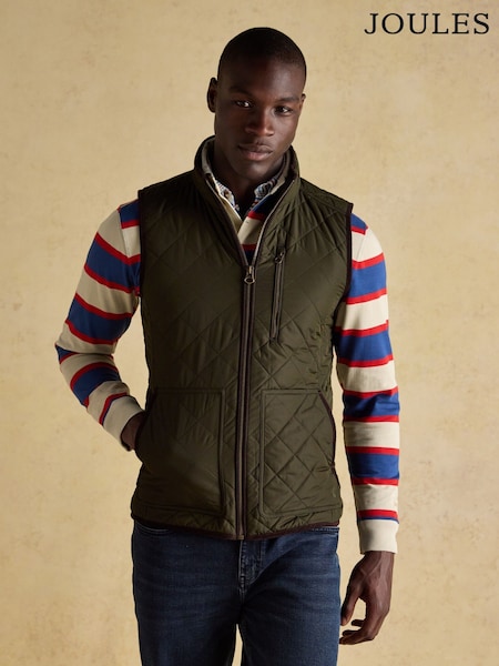Maynard Green Diamond Quilted Gilet (AU6121) | R$ 680