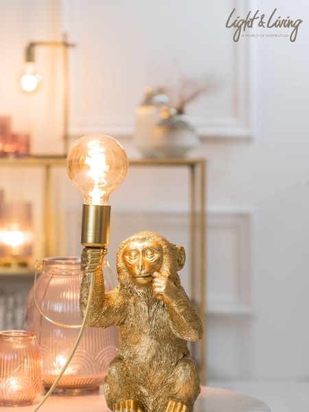 Light & Living Gold Monkey Table Lamp (AU6216) | €90