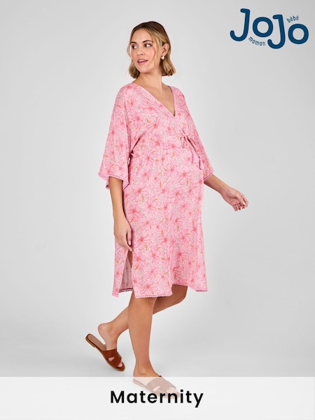 JoJo Maman Bébé Floral Maternity Mini Kaftan Dress (AU6276) | 73 €
