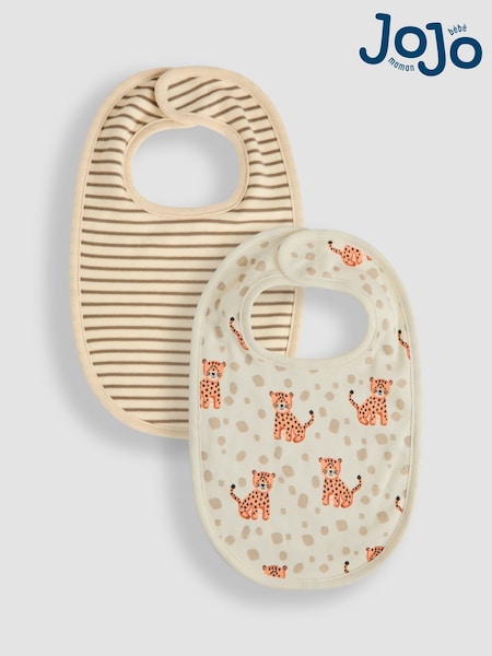 JoJo Maman Bébé Neutral Print Bibs 2 Pack (AU6298) | €15