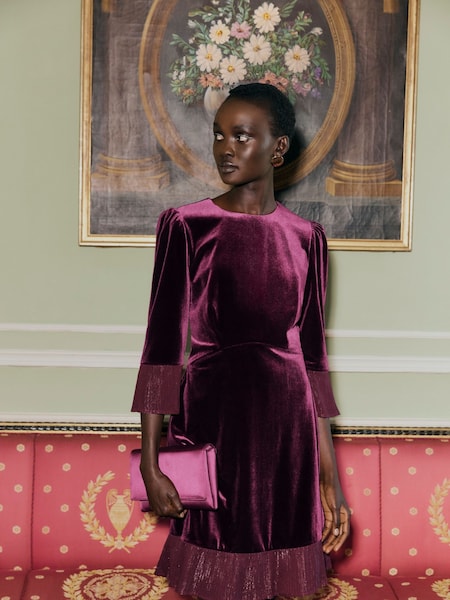 Hobbs Ashley Velvet Dress (AU6338) | 1,259 LEI