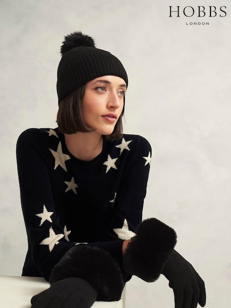 Hobbs Black Alison Winter Hat (AU6343) | 96 QAR