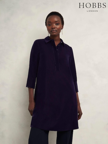 Hobbs Blue Velvet Marciella Dress (AU6350) | €79