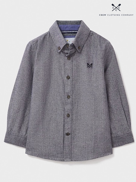 Crew Clothing Company Red 100% Cotton Long Sleeve Herringbone Flannel Shirt (AU6410) | AED140 - AED163