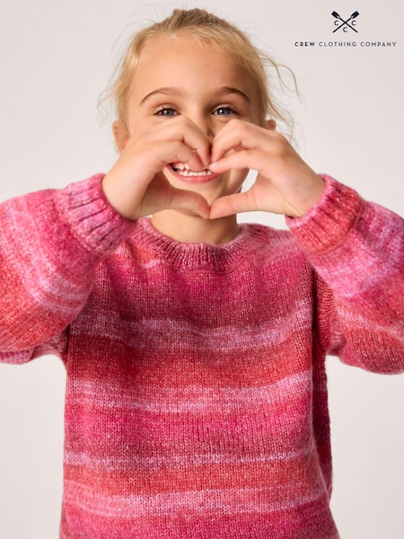 Crew Clothing Fluffy Space Dyed Stripe 100% Cotton Jumper (AU6414) | 35 € - 43 €
