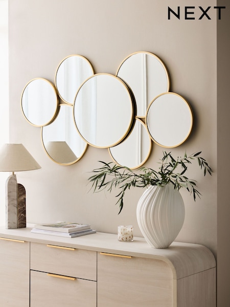 Gold Round Cluster Mirror (AU6431) | €232