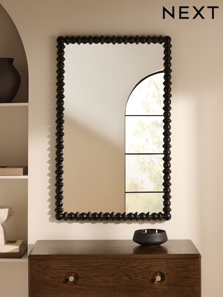 Black Global Bobbin Wall Mirror (AU6437) | €138