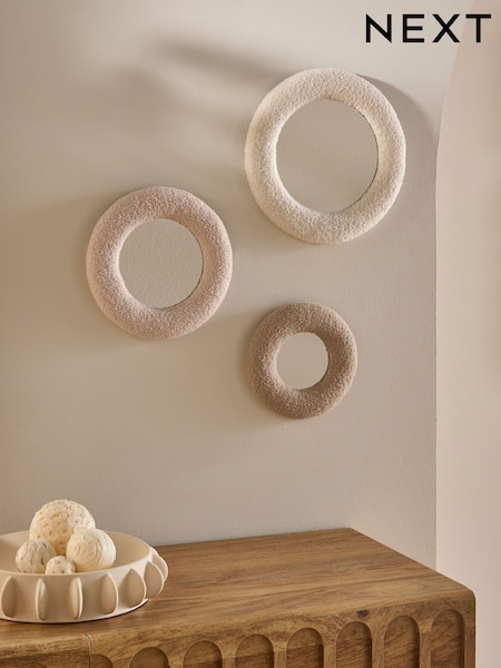 Set of 3 Neutral Boucle Mirrors (AU6443) | €66
