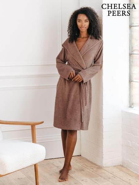 Chelsea Peers Brown Boucle Knit Dressing Gown (AU6448) | €41.50