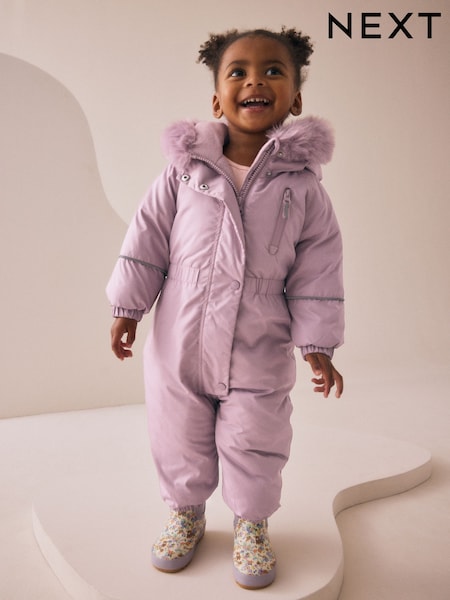 Pink Print Shower Resistant Snowsuit (3mths-7yrs) (AU6922) | R$ 315 - R$ 355