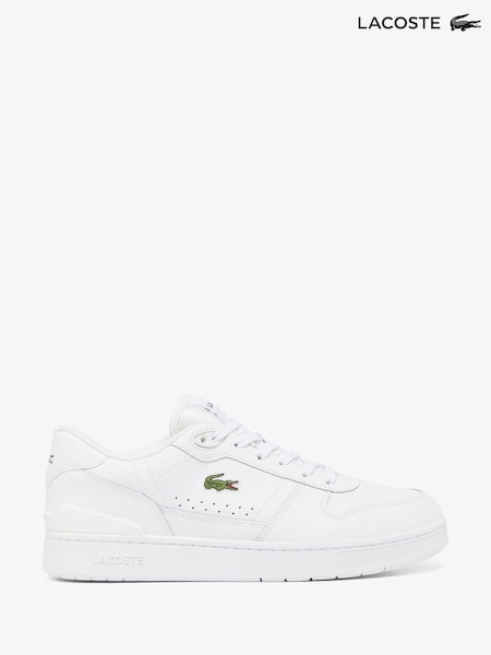 Alb - Lacoste White/Green T-Clip Trainers (AU6950) | 521 LEI