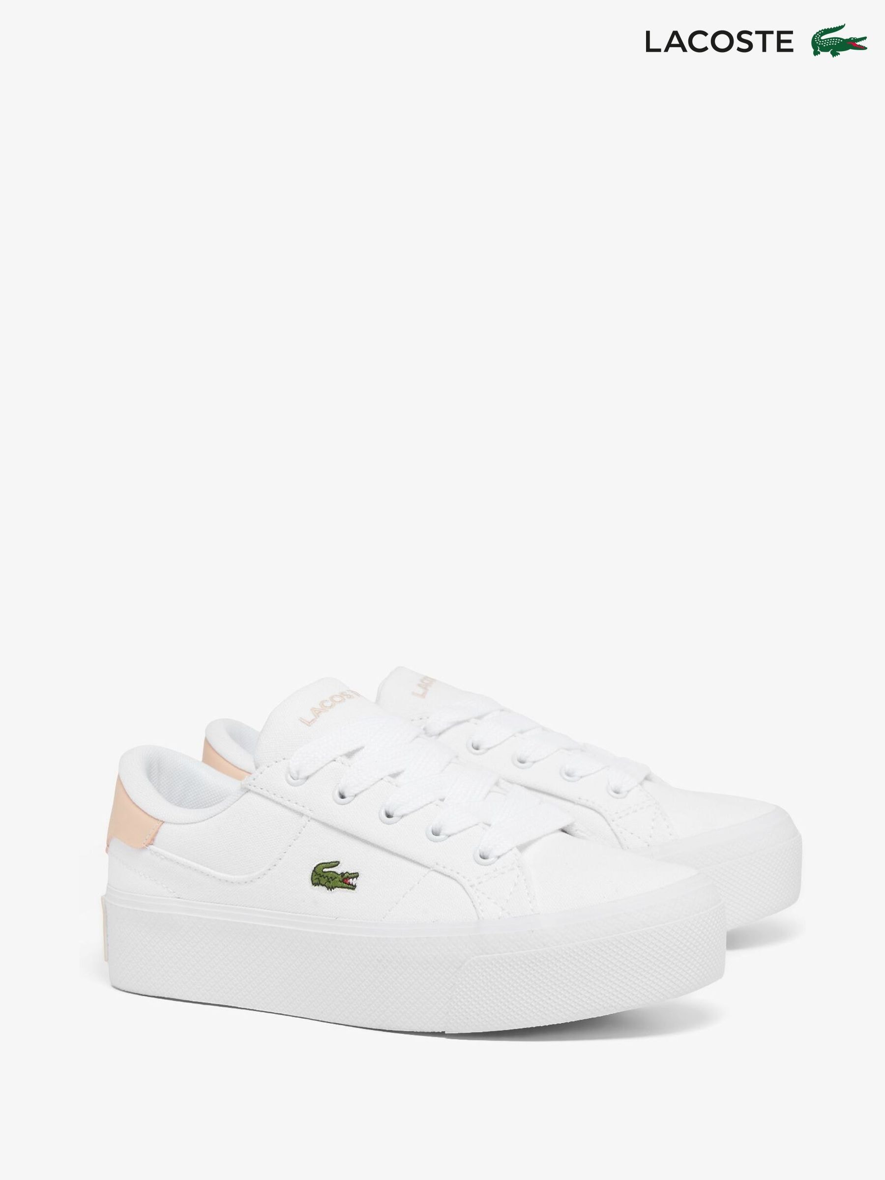 lacoste white trainers sale