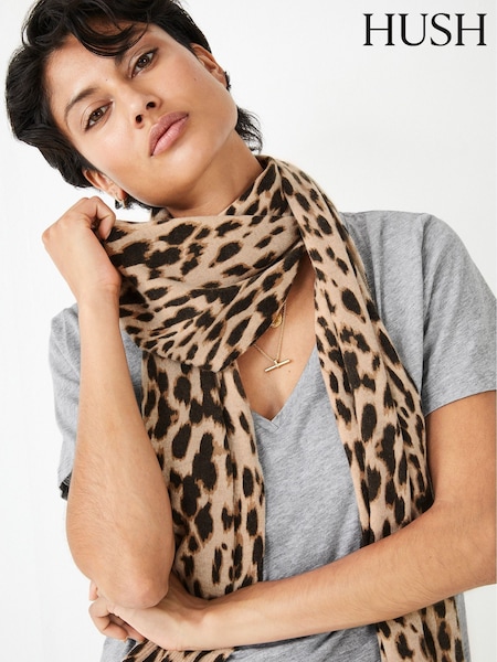 Hush Animal Cashmere Leopard Winter Scarf (AU6991) | €203