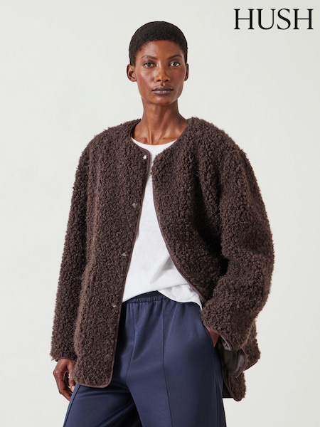 Hush Brown Anya Teddy Jacket (AU7004) | ₪905