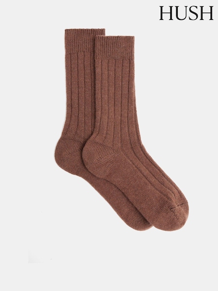 Hush Brown Murica Socks (AU7049) | ₪101