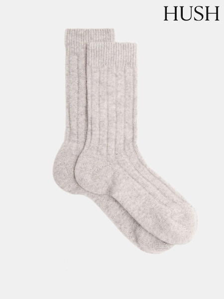 Hush Grey Cashmere Socks (AU7060) | ₪226