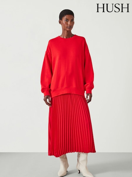 Hush Gabriela Pleated Skirt Sweat Dress (AU7070) | 730 LEI