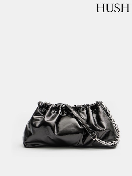 Hush Reva Ruched Leather Clutch Bag (AU7081) | €173