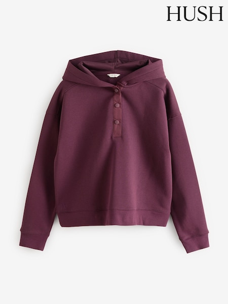 Hush Red Thalia Popper Detail Clean Hoodie (AU7115) | AED285