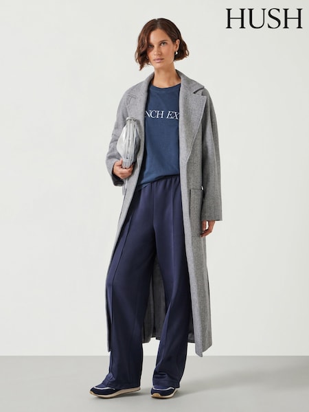 Hush Kaitlin Wool Blend Herringbone Coat (AU7140) | €410