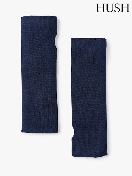 Hush Blue Cashmere Winter Fingerless Gloves (AU7152) | ₪176