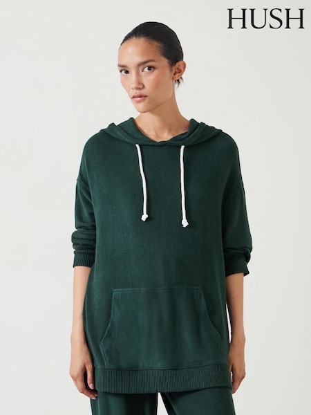 Hush Green Elle Supersoft Longline Hoodie (AU7168) | 272 QAR