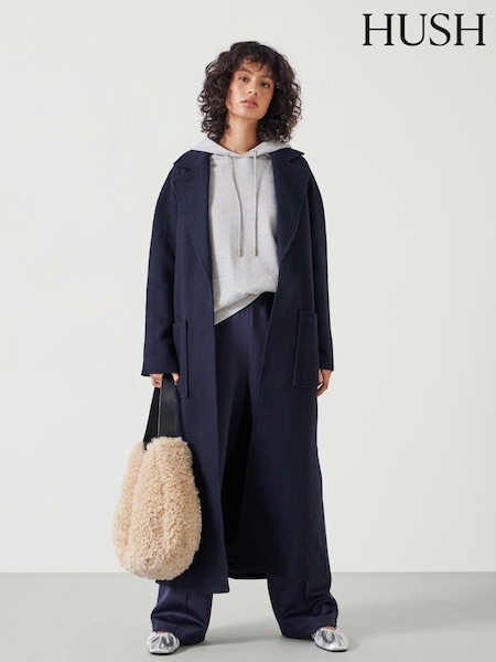 Hush Kaitlin Relaxed Wool Blend Herringbone Coat (AU7175) | €410