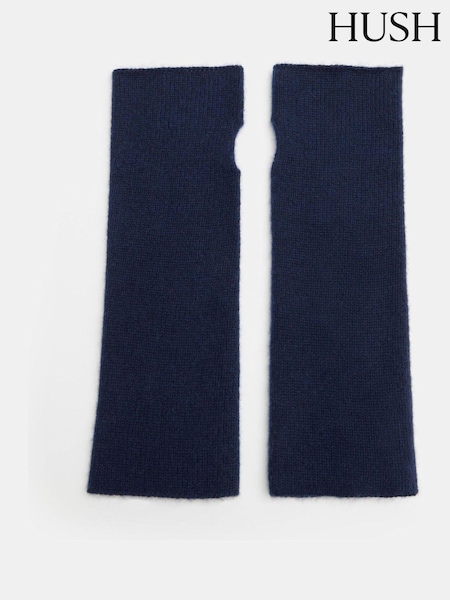 Hush Blue Cashmere Fingerless Winter Gloves (AU7180) | €57