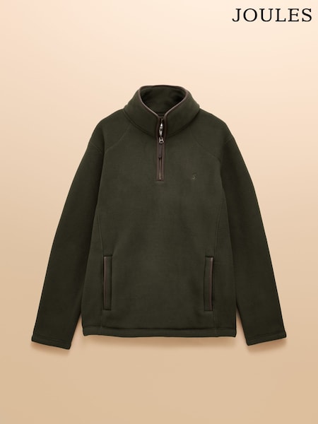 Heritage Fleece Dark Green Quarter Zip (AU7272) | €113