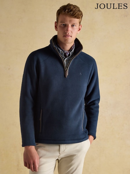 Heritage Fleece Navy Quarter Zip (AU7273) | €113