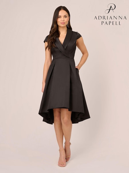 Adrianna Papell High-Low Cocktail Black Dress (AU7301) | ₪850