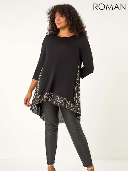 Roman Metallic Curve Contrast High Low Top (AU7331) | €44